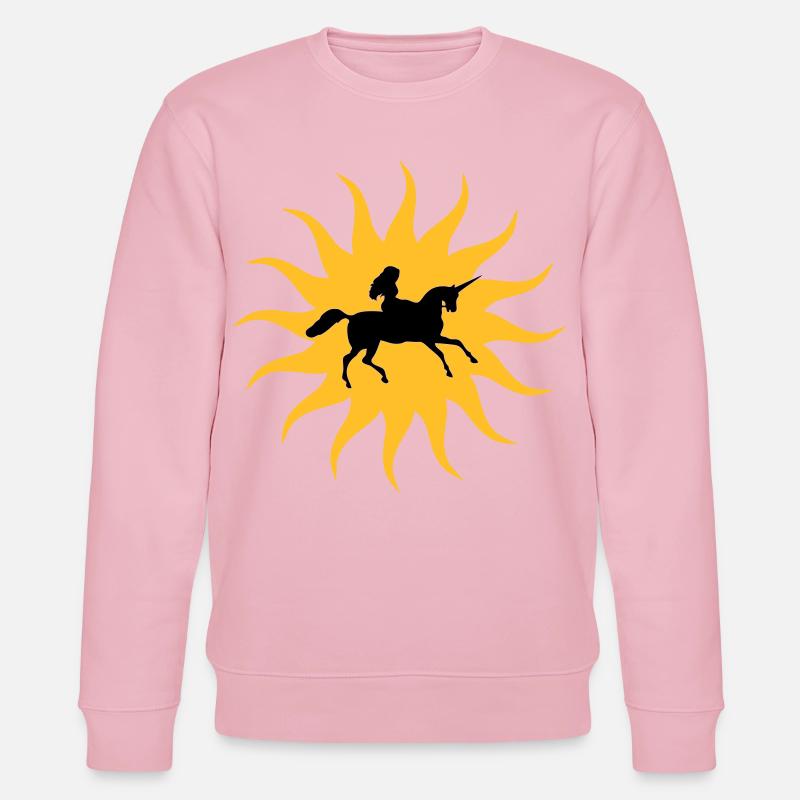 Sonne mit Einhorn - Stanley/Stella Unisex Bio-Sweatshirt CHANGER  - Hellrosa