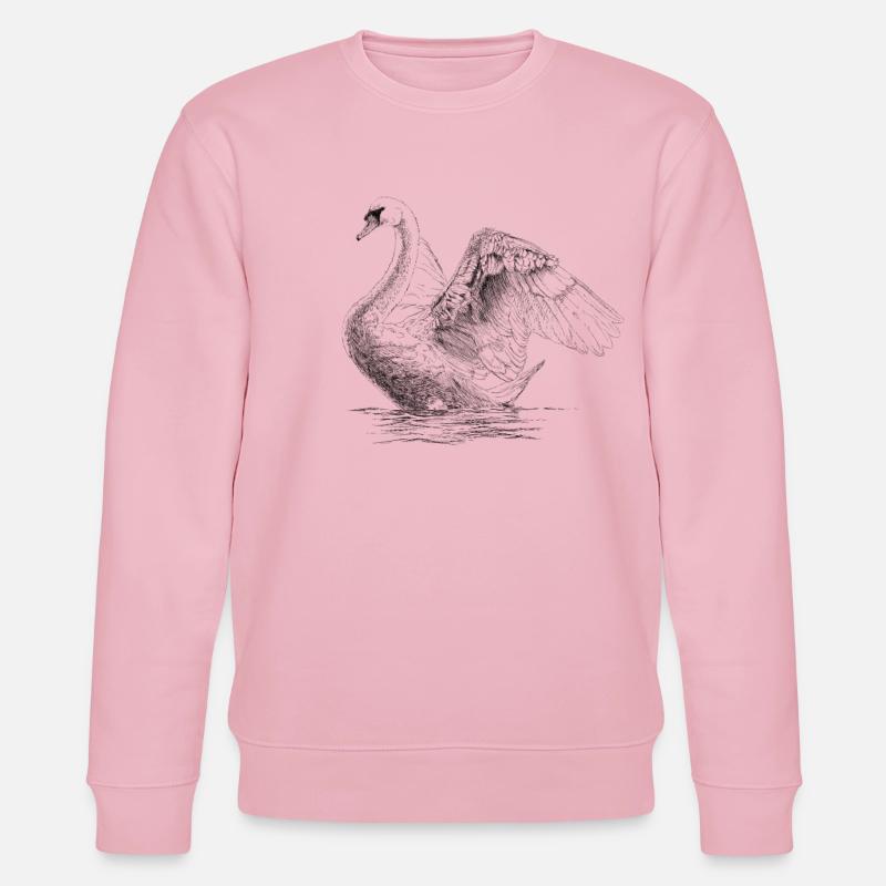Schwan - Stanley/Stella Unisex Bio-Sweatshirt CHANGER  - Hellrosa