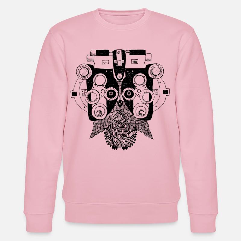 Phoropter Eule Augenoptik Optometrie - Stanley/Stella Unisex Bio-Sweatshirt CHANGER  - Hellrosa