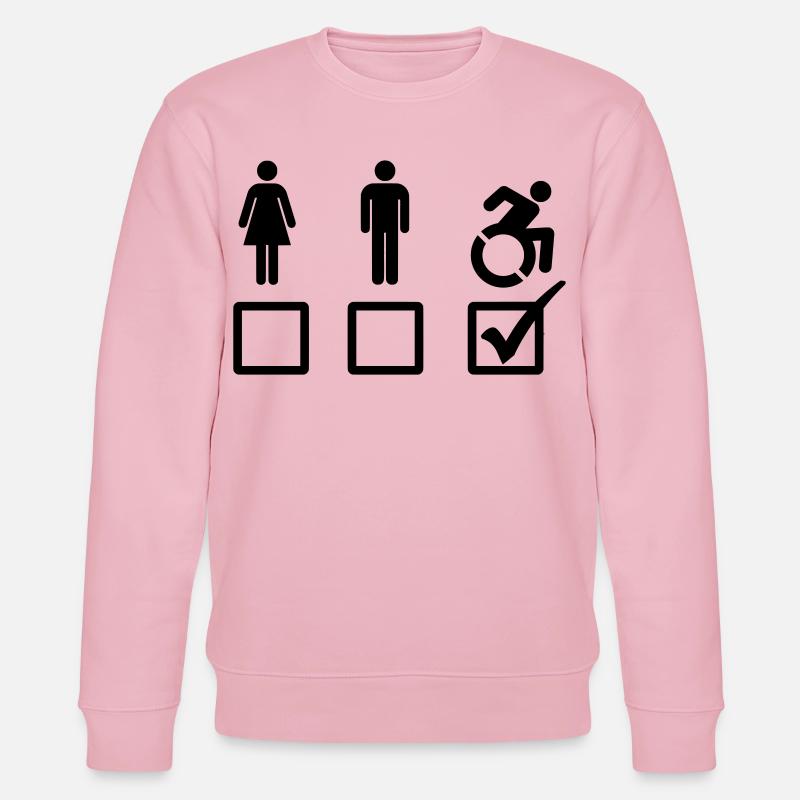 Rollstuhlfahrer ist geeignet # - Stanley/Stella Unisex Bio-Sweatshirt CHANGER  - Hellrosa