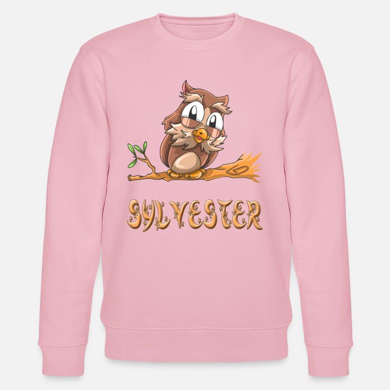 Eule Sylvester - Stanley/Stella Unisex Bio-Sweatshirt CHANGER  - Hellrosa