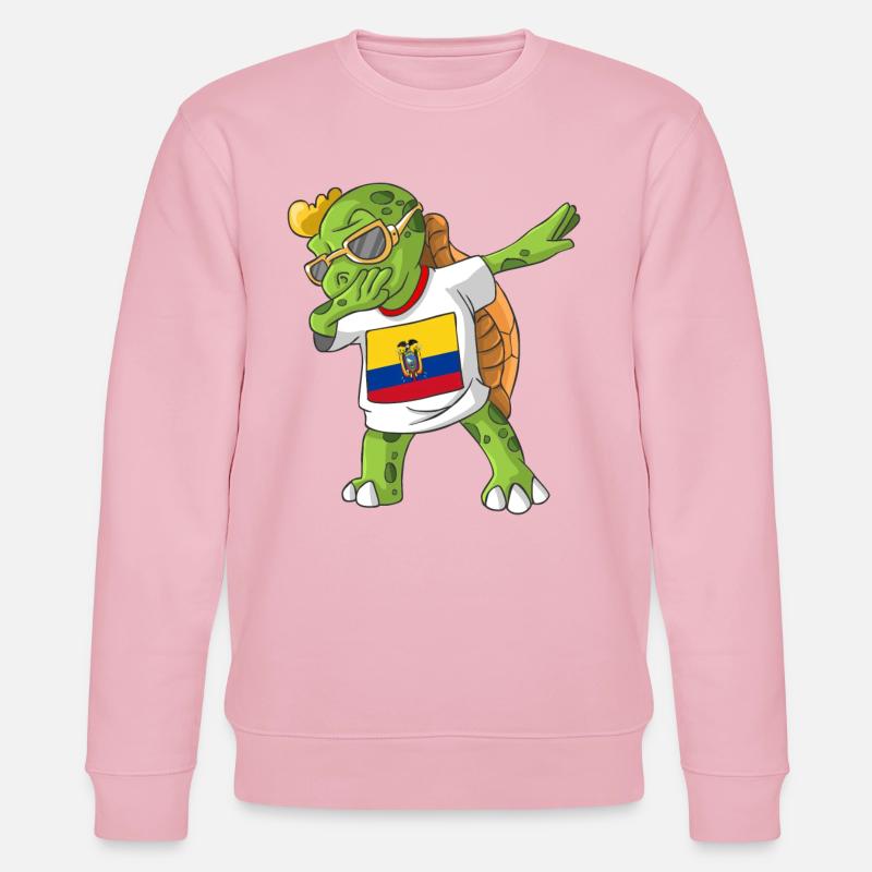 Ecuador Dabbing Schildkröte - Stanley/Stella Unisex Bio-Sweatshirt CHANGER  - Hellrosa