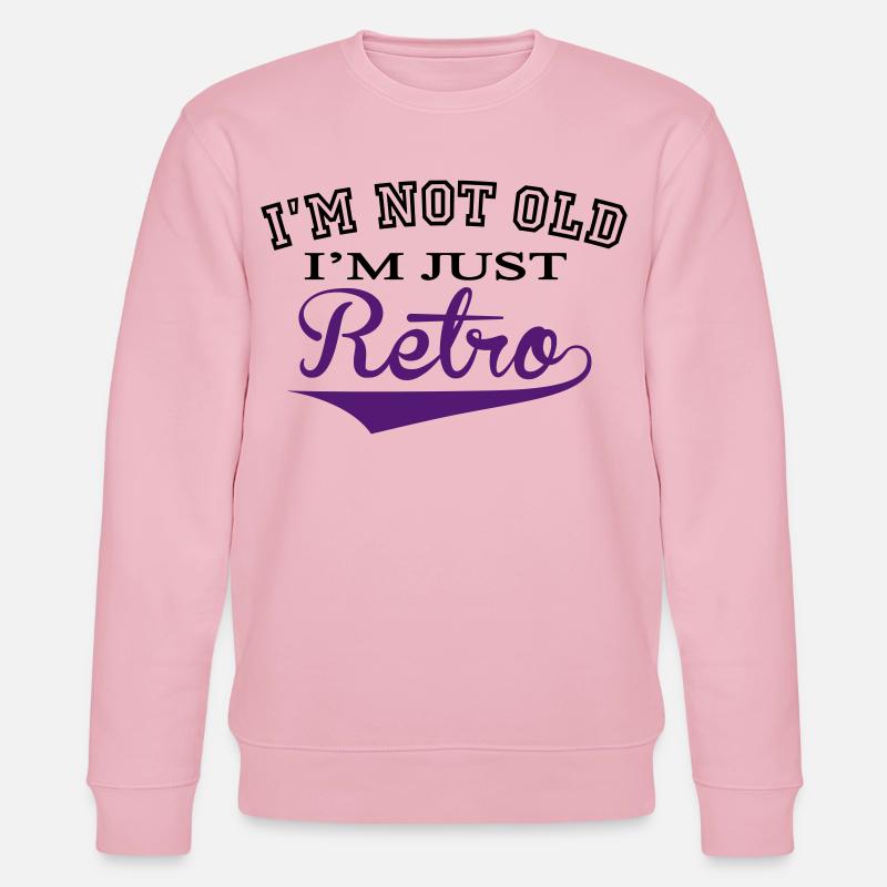 Not Old....Retro - 2 Colour - Stanley/Stella Unisex Bio-Sweatshirt CHANGER - Hellrosa