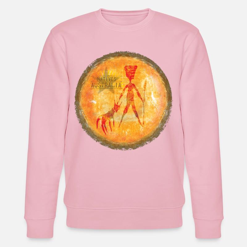 Aboriginal Kunstafari Australien - Stanley/Stella Unisex Bio-Sweatshirt CHANGER  - Hellrosa