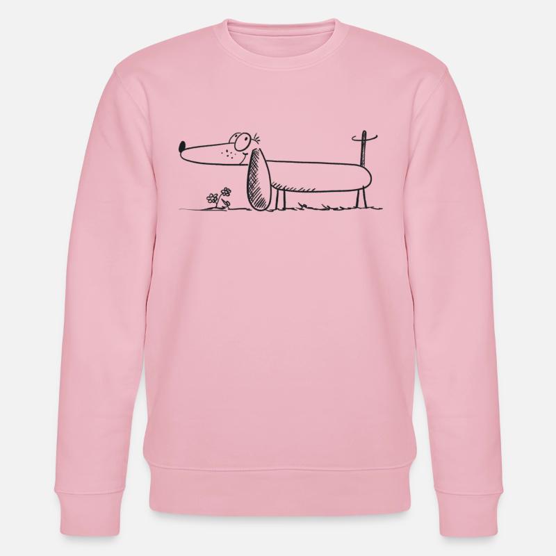 Witziger Dackel - Comic - Dachshund - Stanley/Stella Unisex Bio-Sweatshirt CHANGER  - Hellrosa