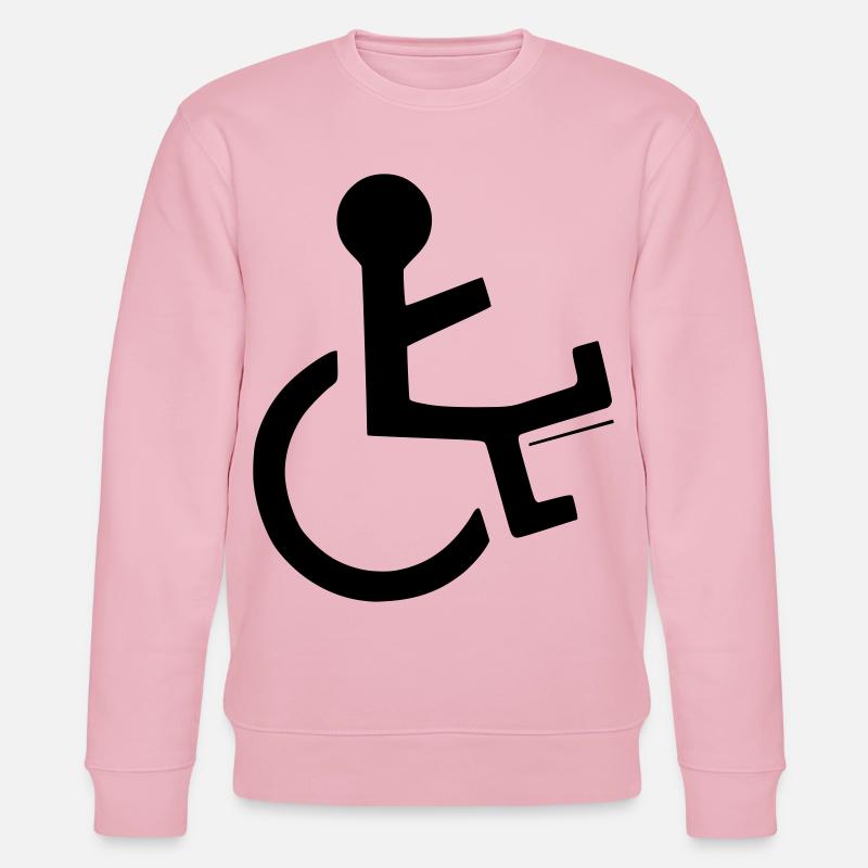 Rollstuhlfahrer mit gebrochenem Bein # - Stanley/Stella Unisex Bio-Sweatshirt CHANGER  - Hellrosa