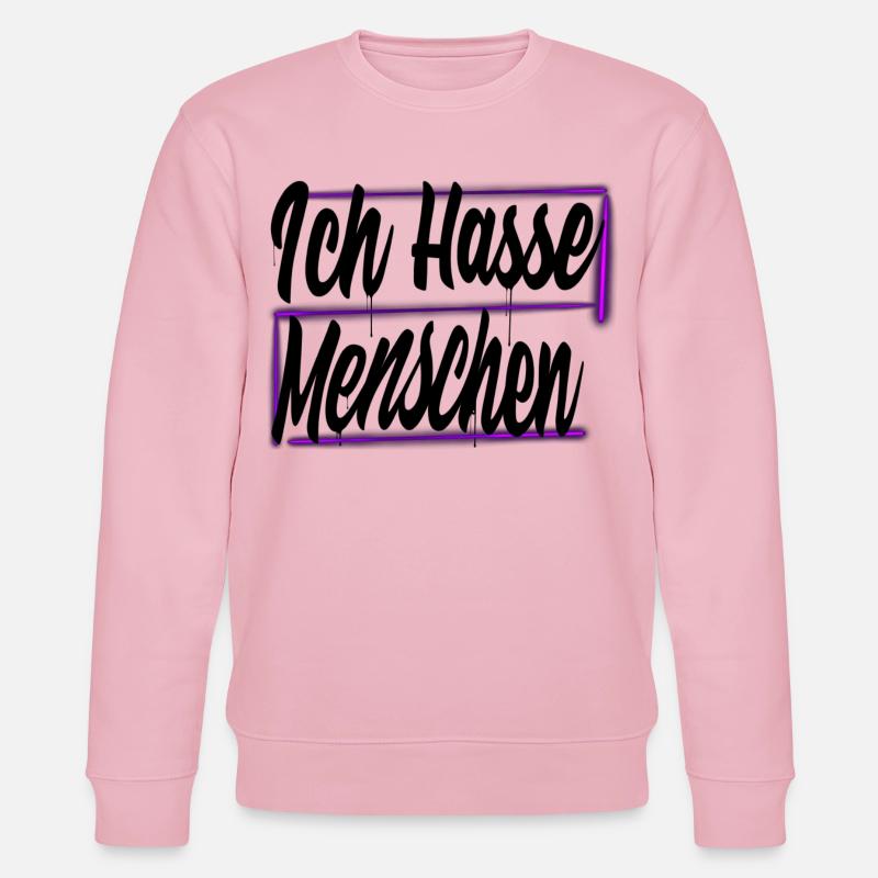 Ich hasse Menschen - Stanley/Stella Unisex Bio-Sweatshirt CHANGER  - Hellrosa