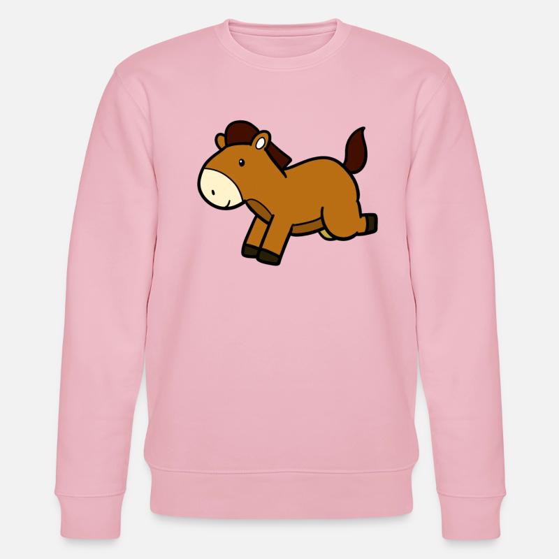 Springendes Pferd - Stanley/Stella Unisex Bio-Sweatshirt CHANGER  - Hellrosa