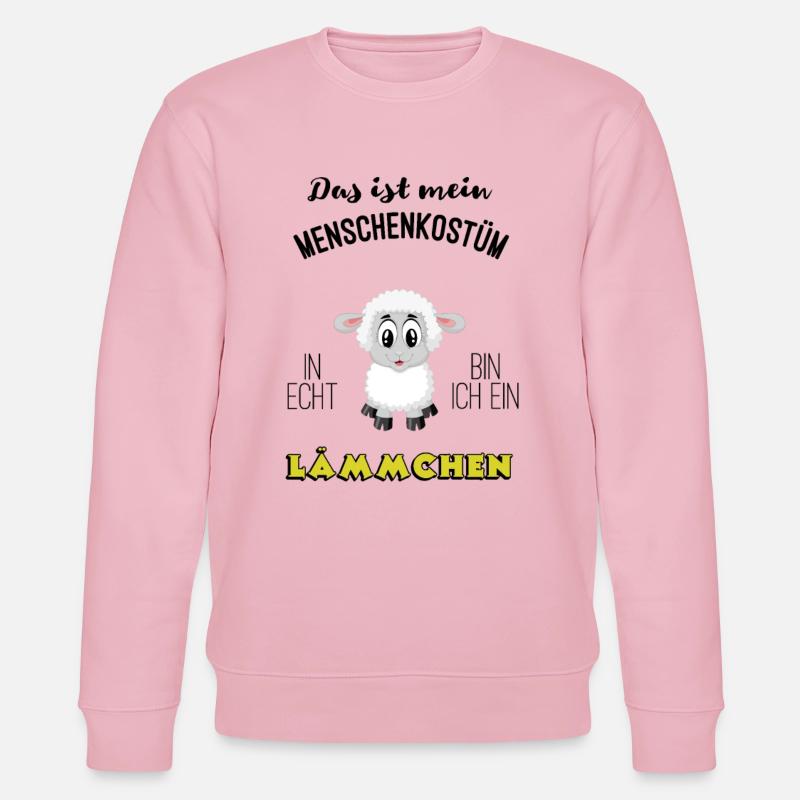 Menschenkostuem Laemmchen Karneval MBA - Stanley/Stella Unisex Bio-Sweatshirt CHANGER  - Hellrosa