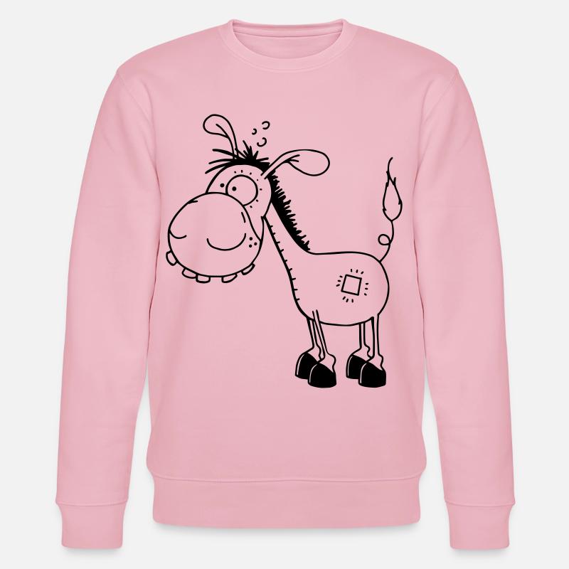 Esel - Langohresel - Eselchen - Stanley/Stella Unisex Bio-Sweatshirt CHANGER  - Hellrosa