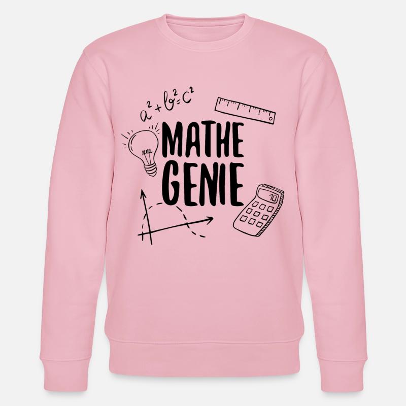 Math Genius Math Genius Math Mathematicien - Sweat bio CHANGER Stanley/Stella Unisexe - rose pâle
