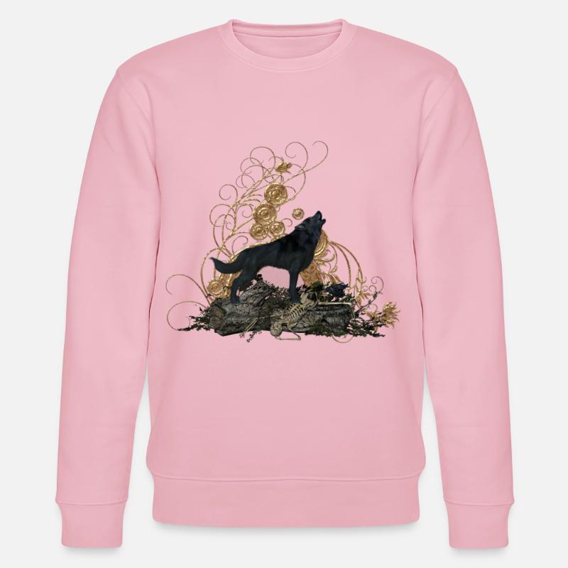 Ehrfürchtiger Wolf - Stanley/Stella Unisex Bio-Sweatshirt CHANGER  - Hellrosa