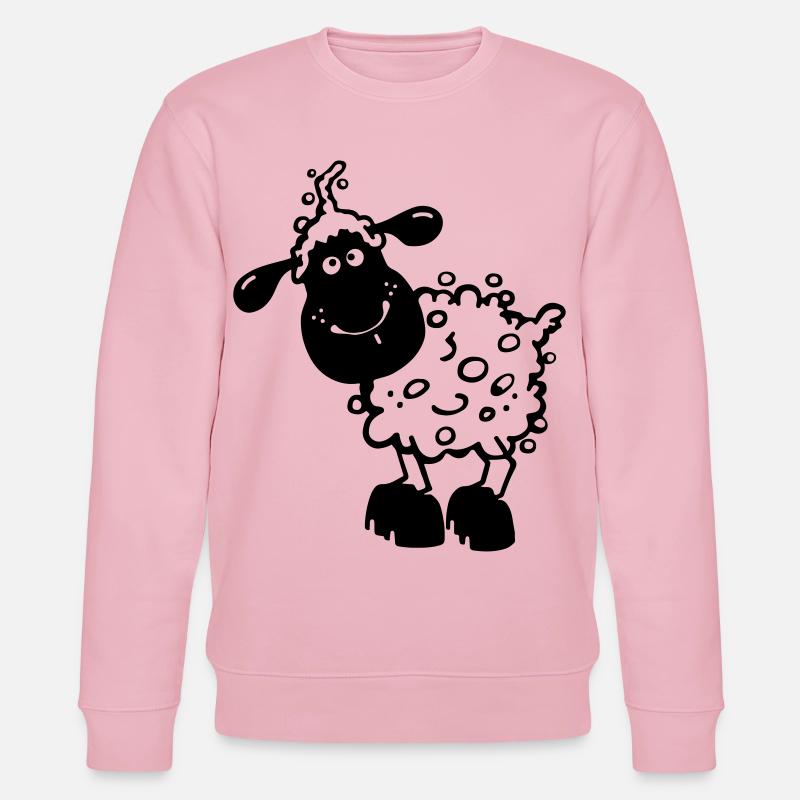Kleines Schaf - Schafe - Stanley/Stella Unisex Bio-Sweatshirt CHANGER  - Hellrosa