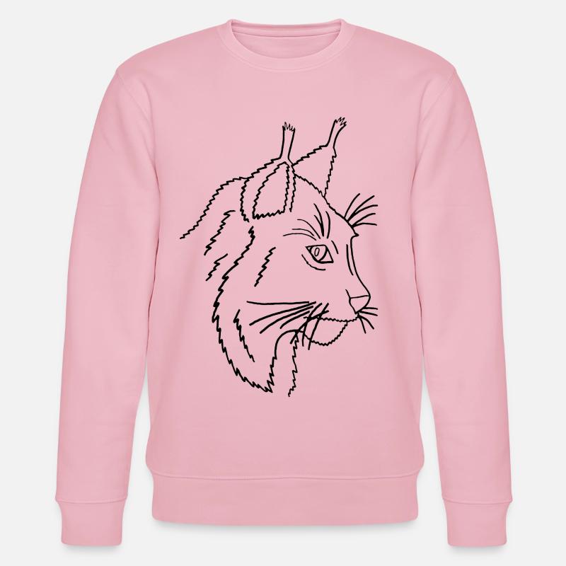 Lynx (schwarze Striche) - Stanley/Stella Unisex Bio-Sweatshirt CHANGER  - Hellrosa