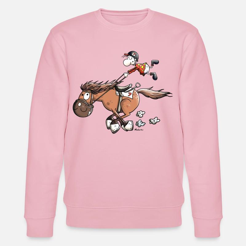 Rasendes Rennpferd - Stanley/Stella Unisex Bio-Sweatshirt CHANGER  - Hellrosa