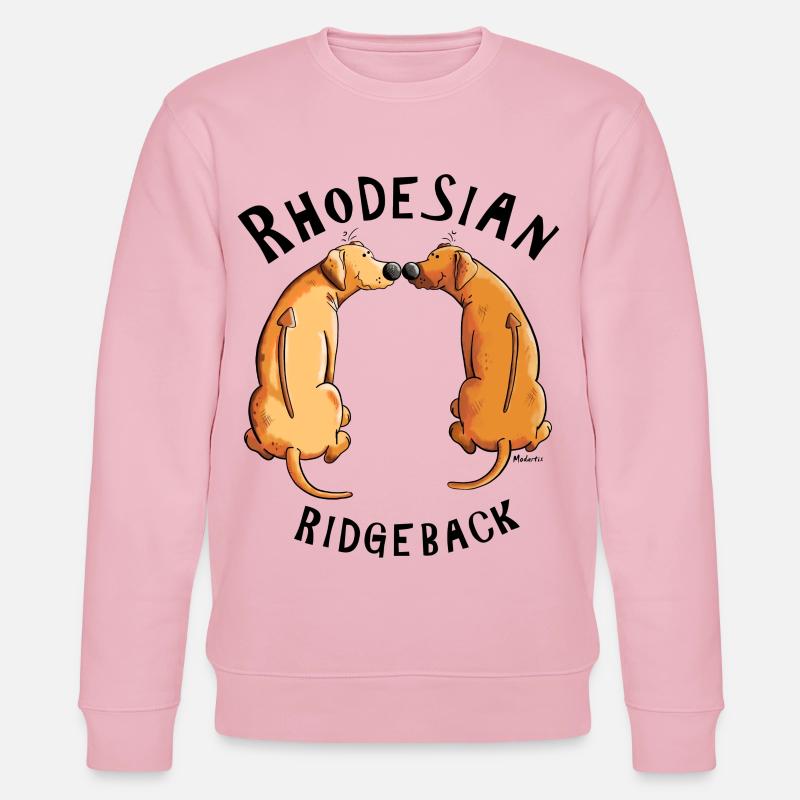 Smiling Rhodesian Ridgeback - Stanley/Stella Unisex Bio-Sweatshirt CHANGER  - Hellrosa