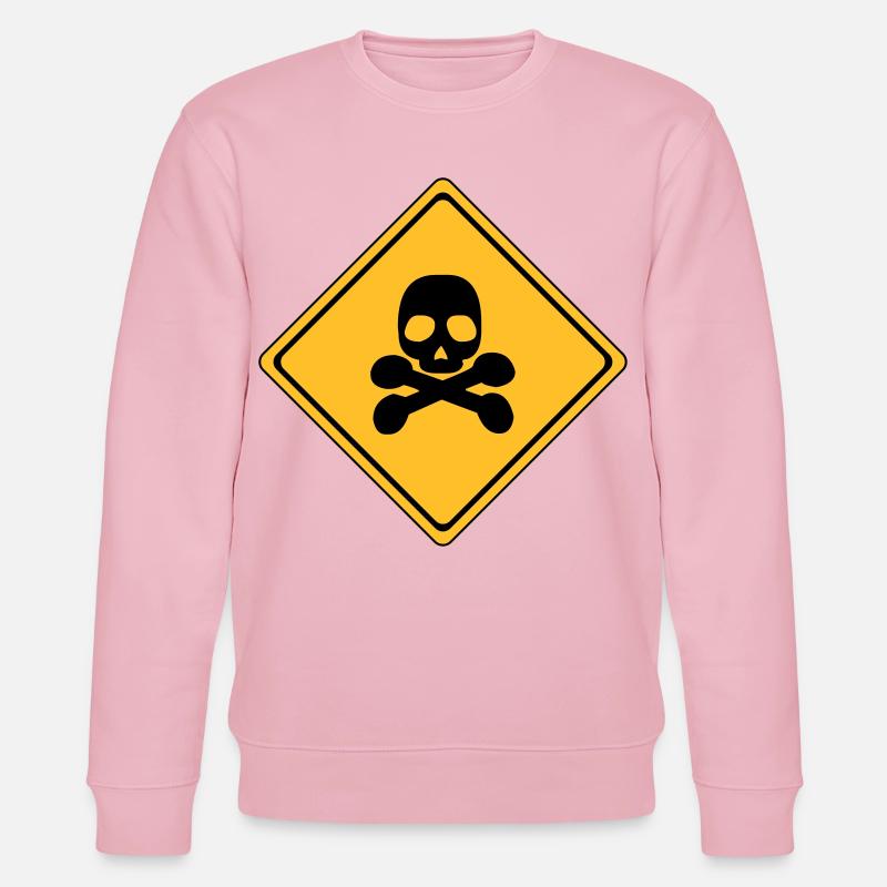 Gefahr, Gefahrenzeichen * - Stanley/Stella Unisex Bio-Sweatshirt CHANGER  - Hellrosa