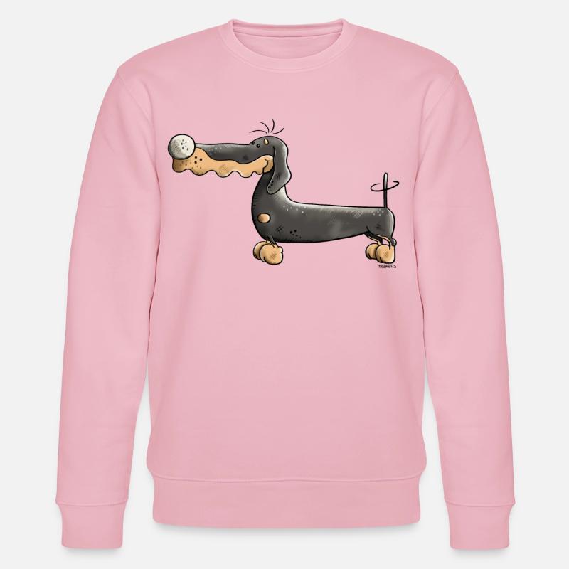 Darinka der Dackel - Stanley/Stella Unisex Bio-Sweatshirt CHANGER  - Hellrosa