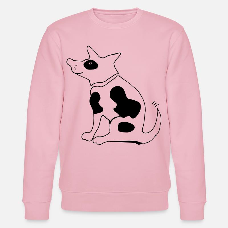 Drôle de chien tacheté, terrier bouledogue - Sweat bio CHANGER Stanley/Stella Unisexe - rose pâle