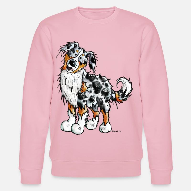Witziger Australian Shepherd - Stanley/Stella Unisex Bio-Sweatshirt CHANGER - Hellrosa