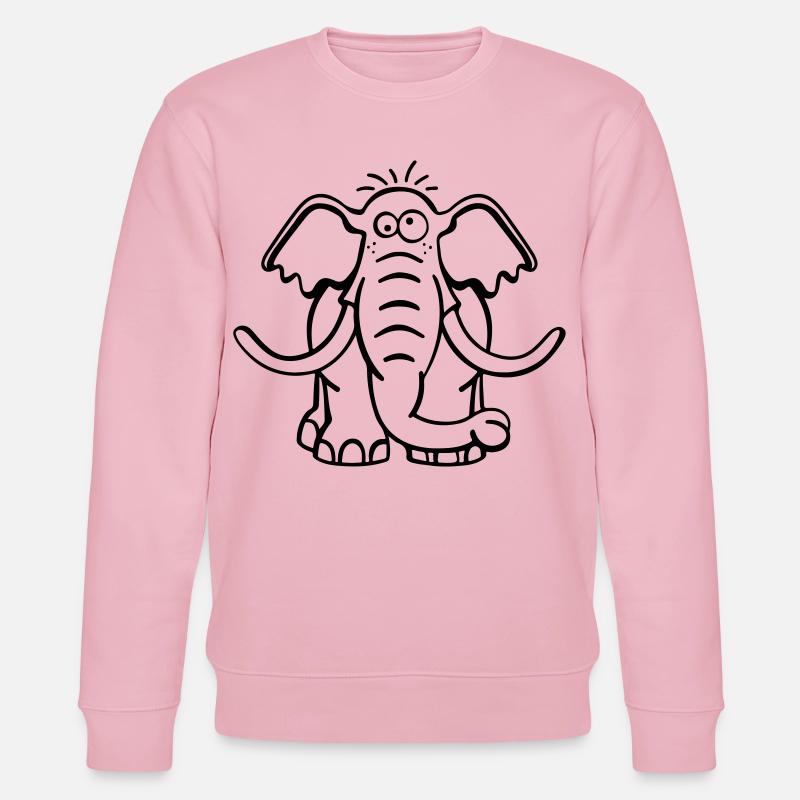 Großer Elefant - Stanley/Stella Unisex Bio-Sweatshirt CHANGER  - Hellrosa