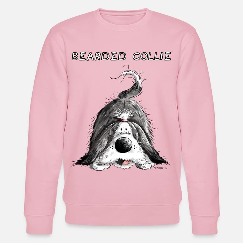 Verspielter Bearded Collie - Stanley/Stella Unisex Bio-Sweatshirt CHANGER  - Hellrosa