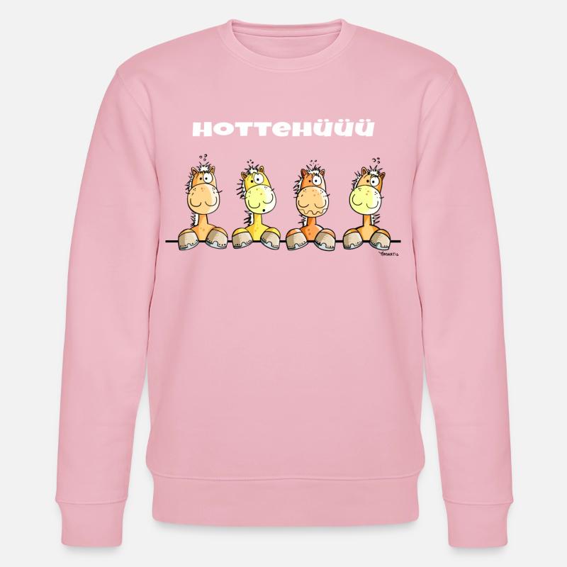 Hottehüüü Pferde - Stanley/Stella Unisex Bio-Sweatshirt CHANGER  - Hellrosa