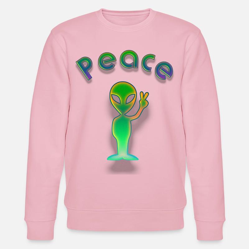 Peace Alien - Stanley/Stella Unisex Bio-Sweatshirt CHANGER  - Hellrosa