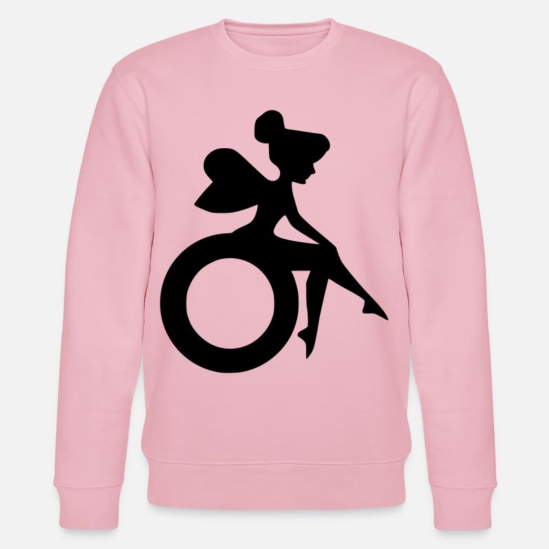 Image d’une fée en fauteuil roulant # - Sweat bio CHANGER Stanley/Stella Unisexe - rose pâle