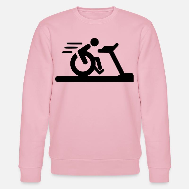 Fitness im Rollstuhl # - Stanley/Stella Unisex Bio-Sweatshirt CHANGER - Hellrosa