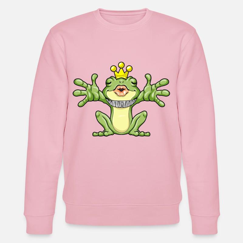 Frosch Krone - Stanley/Stella Unisex Bio-Sweatshirt CHANGER  - Hellrosa