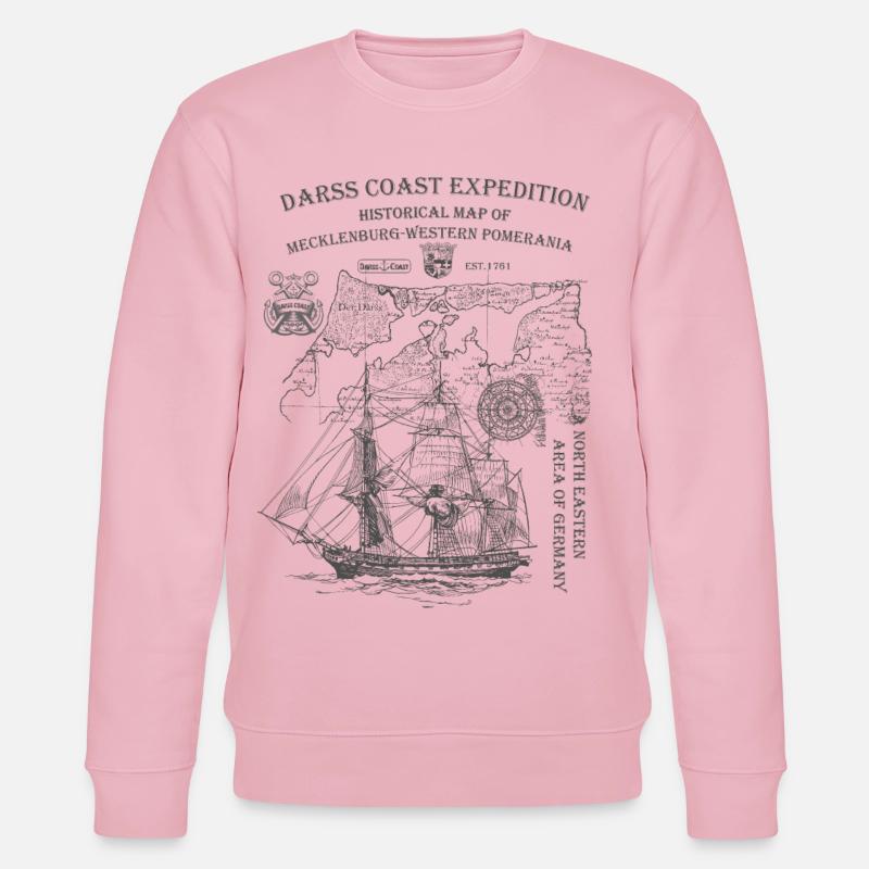 Darss Coast Expedition - historisch - Stanley/Stella Unisex Bio-Sweatshirt CHANGER  - Hellrosa