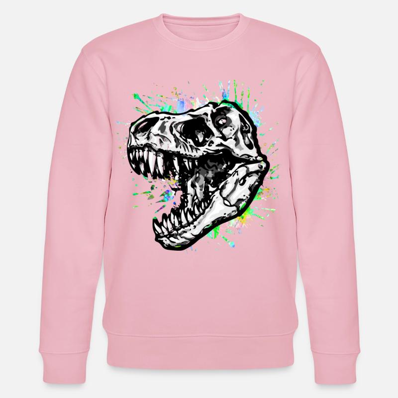 Dinosaure / T-Rex / Trex / idée cadeau - Sweat bio CHANGER Stanley/Stella Unisexe - rose pâle