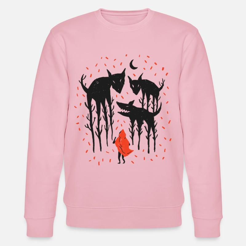 Rotkäppchen & die Wölfe - Stanley/Stella Unisex Bio-Sweatshirt CHANGER  - Hellrosa