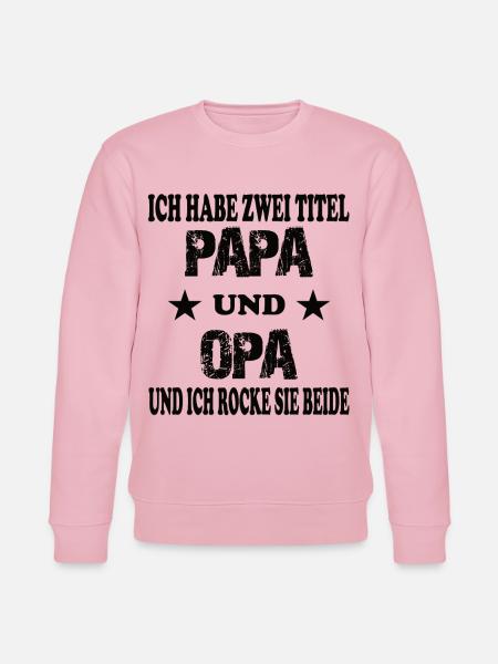 papa und opa - Stanley/Stella Unisex Bio-Sweatshirt CHANGER - Hellrosa