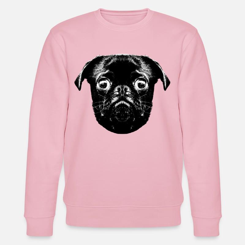 Otto's Mops hopst - Stanley/Stella Unisex Bio-Sweatshirt CHANGER  - Hellrosa
