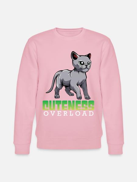 Katzen Überdosis Niedlichkeit - Stanley/Stella Unisex Bio-Sweatshirt CHANGER - Hellrosa