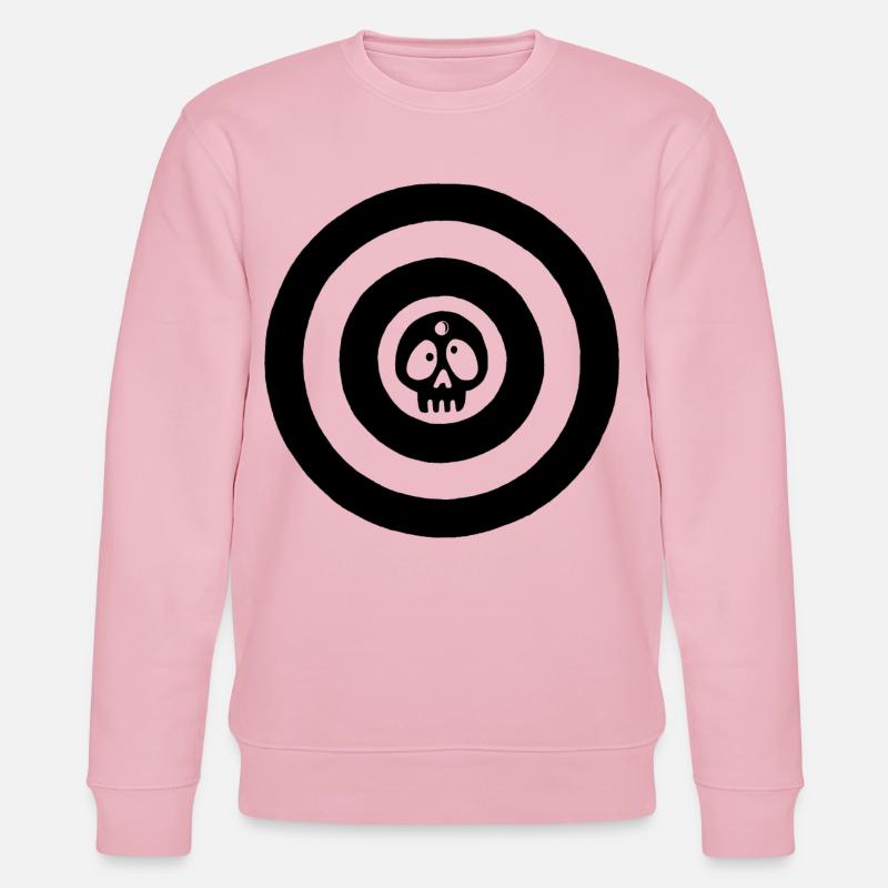 Schwarzer Zielschädel - Stanley/Stella Unisex Bio-Sweatshirt CHANGER  - Hellrosa