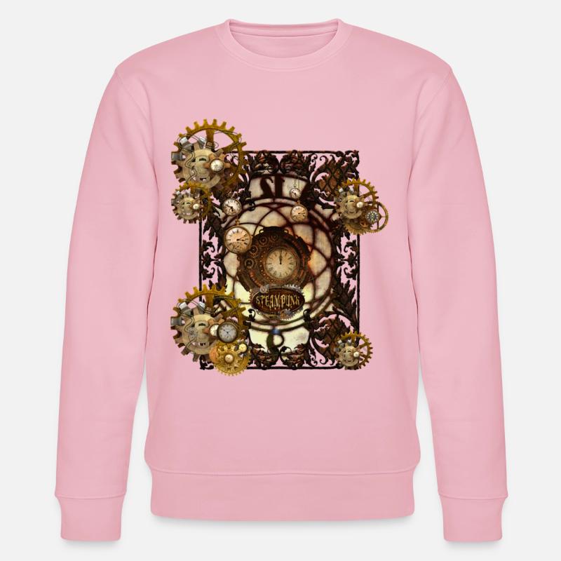 Atemberaubendes Steampunk-Design - Stanley/Stella Unisex Bio-Sweatshirt CHANGER  - Hellrosa