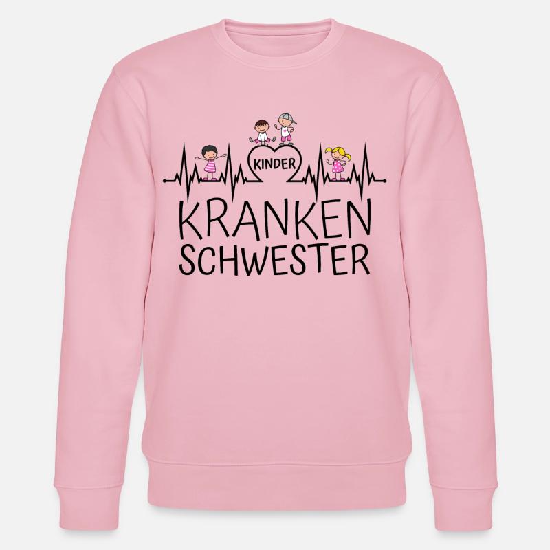 Kinderkrankenschwester Kinder Krankenschwester - Stanley/Stella Unisex Bio-Sweatshirt CHANGER  - Hellrosa