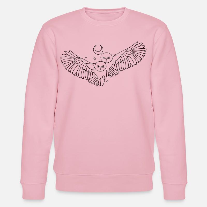 Eule Eulen Mond Liebe Infinity - Stanley/Stella Unisex Bio-Sweatshirt CHANGER  - Hellrosa
