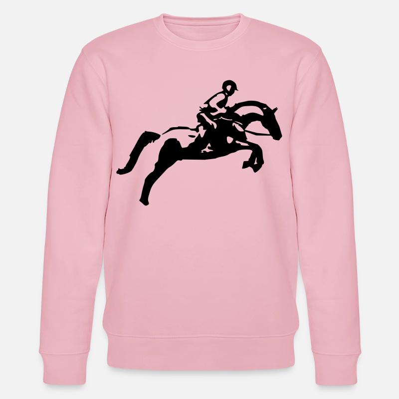 Springreiten Springpferd, Vielseitigkeit - Stanley/Stella Unisex Bio-Sweatshirt CHANGER  - Hellrosa