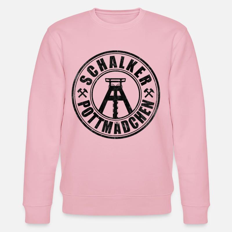 Schalker Pottmädchen | Ruhrpott Mädchen - Stanley/Stella Unisex Bio-Sweatshirt CHANGER  - Hellrosa