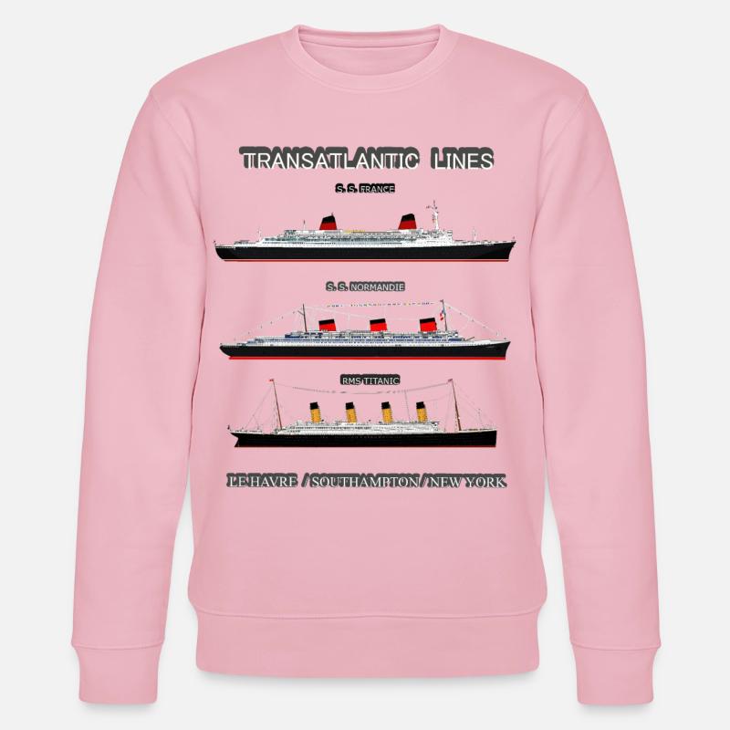 TRANSATLANTIC LINES Louis RUNEMBERG © Adagp - Stanley/Stella Unisex Bio-Sweatshirt CHANGER - Hellrosa