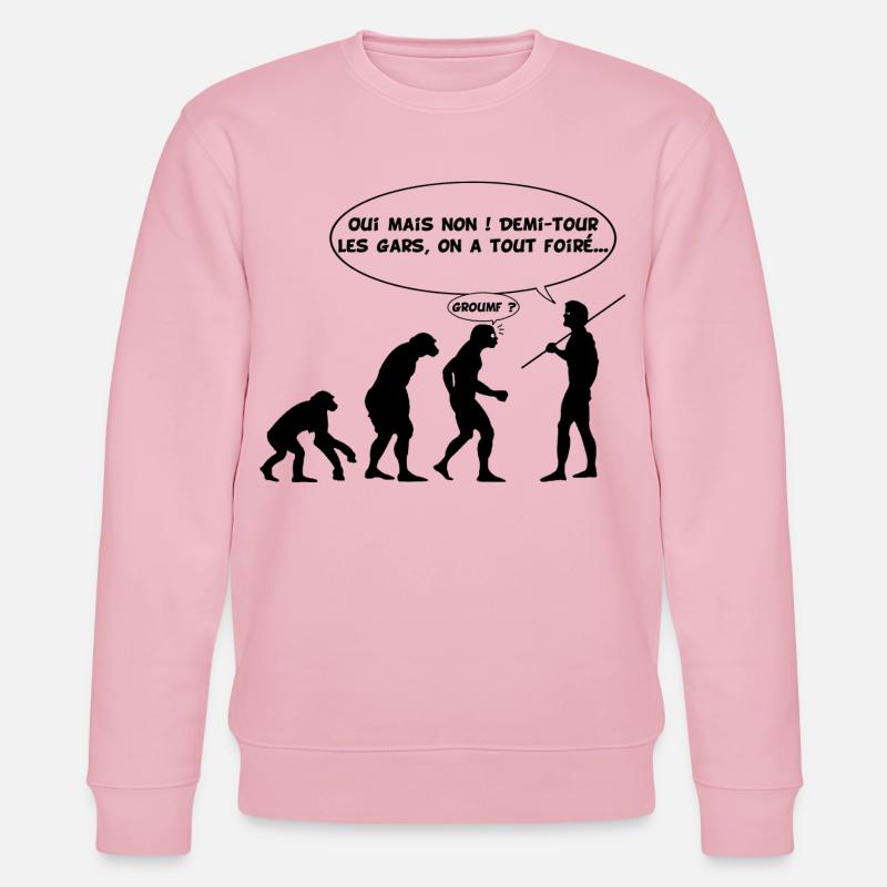 évolution inversée - Sweat bio CHANGER Stanley/Stella Unisexe - rose pâle