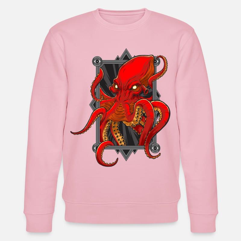 Pieuvres - Sweat bio CHANGER Stanley/Stella Unisexe - rose pâle
