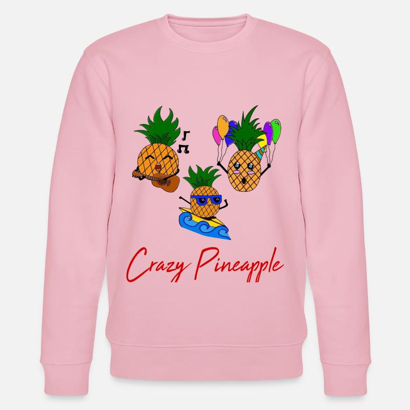 Crazy Pineapple / Summer / Crew / Proverbs / Pineapple - Stanley/Stella CHANGER Unisex Organic Sweatshirt - cotton pink