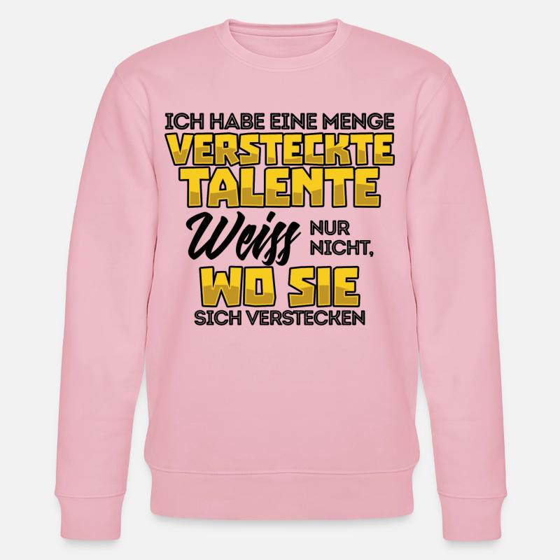 Lustig Witz Cool Statement - Stanley/Stella Unisex Bio-Sweatshirt CHANGER  - Hellrosa