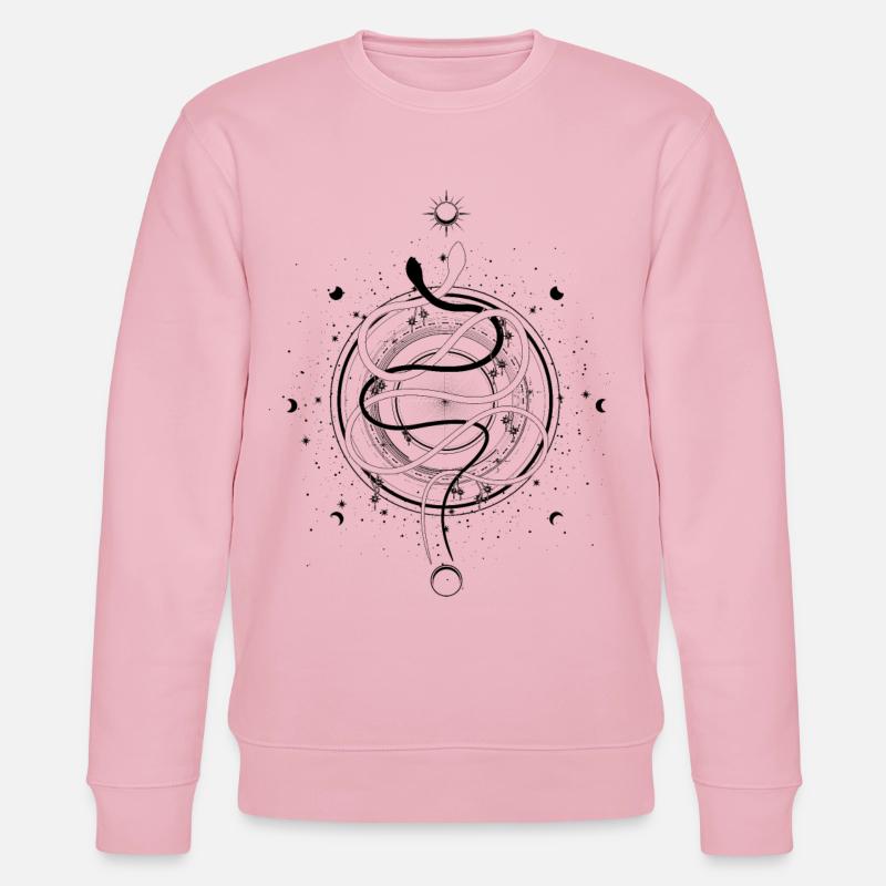 Schlangen Mondphasen Occult Wicca Goth Clothes - Stanley/Stella Unisex Bio-Sweatshirt CHANGER - Hellrosa