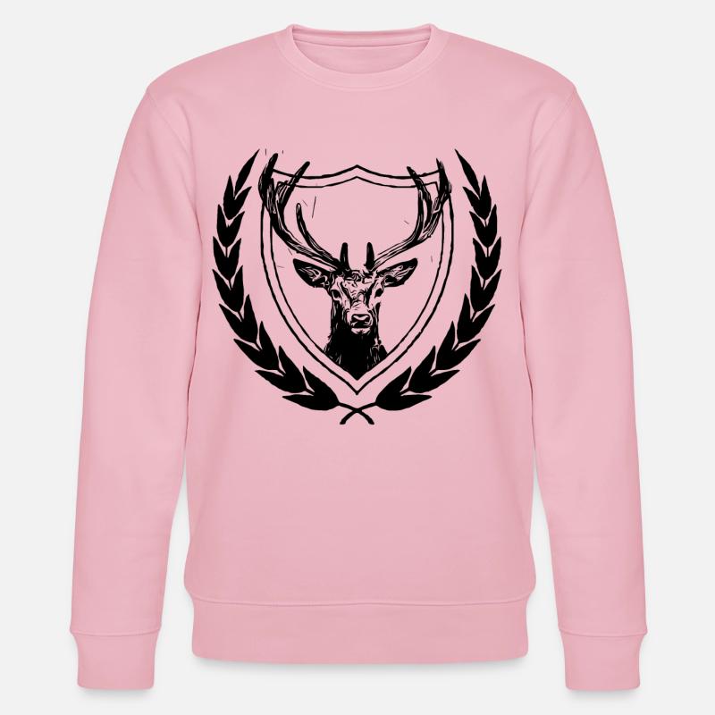 Hirschwappen - Stanley/Stella Unisex Bio-Sweatshirt CHANGER  - Hellrosa
